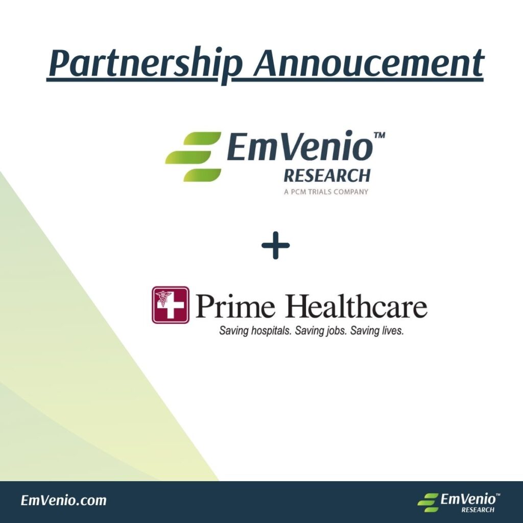 Prime Healthcare, EmVenio Research and Health Wizz Announce Strategic Partnership and Launch of EmVenio Research Center at Prime Healthcare